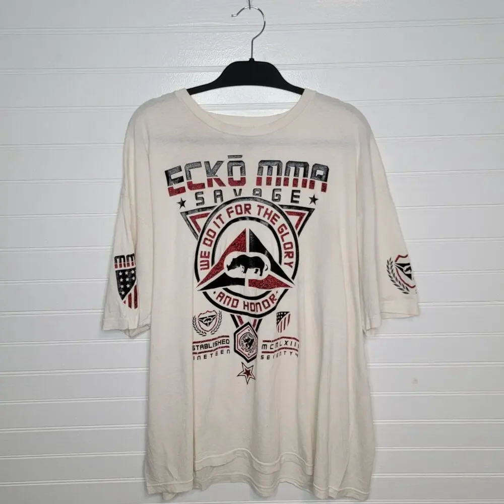 Ecko Unltd MMA Savage T Shirt Mens Size 3XL Graphic Tee Y2K Streetwear‎ Grunge